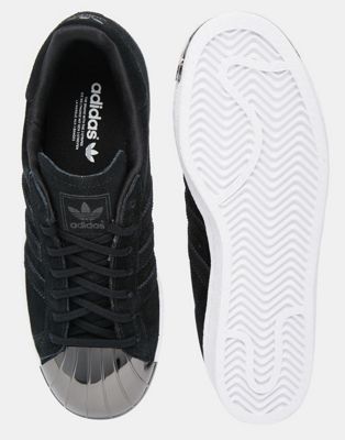 Concise Peace of mind repetition adidas Originals Superstar 80s Black Metal Toe Cap Sneakers | ASOS