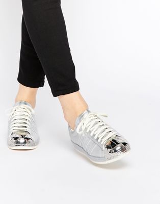 silver adidas trainers