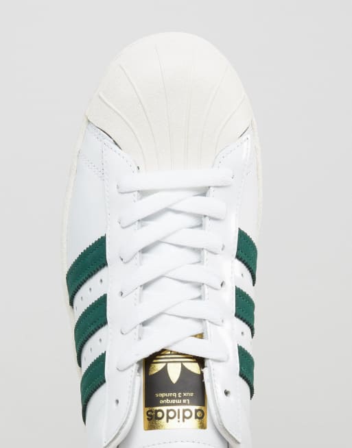 Adidas originals superstar 80s shop trainers in all white