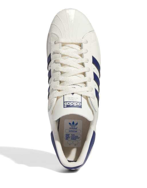 Superstar bleu shop marine et blanche