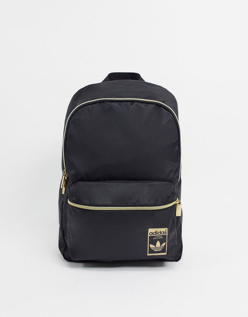 Adidas Originals superstar backpack with gold logo-Black