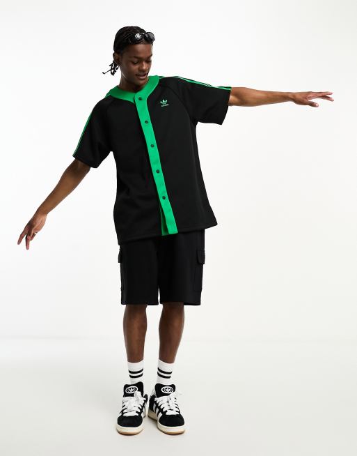 Adidas black baseball jersey online