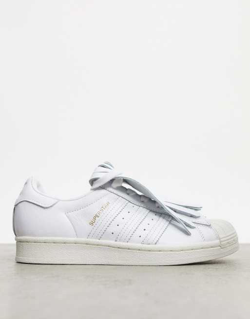 adidas Originals Superstar Baskets franges Blanc triple