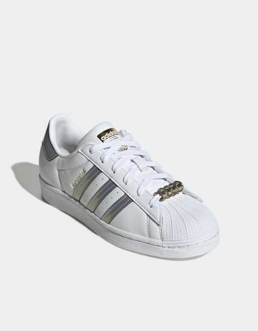 Adidas superstar blanche et on sale doré