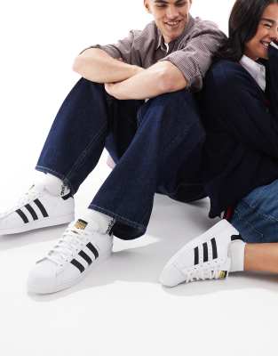 adidas superstar slip on Blanc enfant