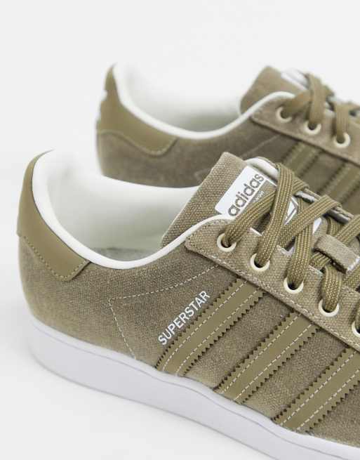 Adidas superstar 2025 kaki femme