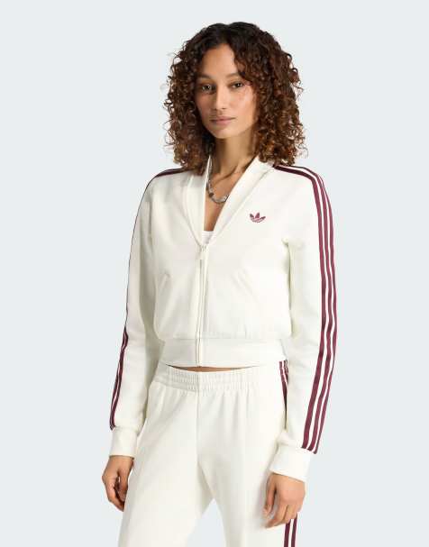 adidas Originals – Superstar – Bluza dresowa w kolorze złamanej bieli z dekoltem V - view 1