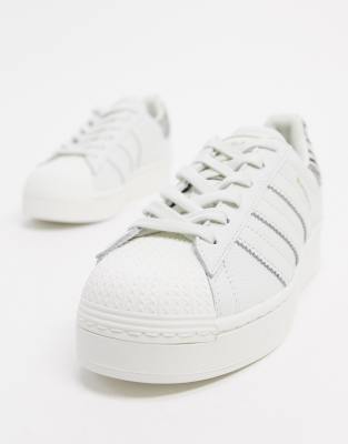 adidas superstar platform white