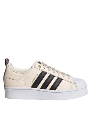 Adidas Originals Superstar Bold Sneakers In Wonder White In White
