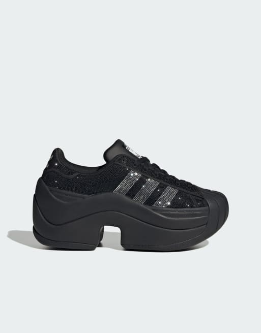 adidas Originals - Superstar Bold - Sorte sneakers med sølvfarvede/hvide detaljer