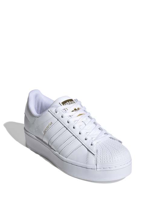 adidas Originals Superstar Bold trainers in white and gold ASOS