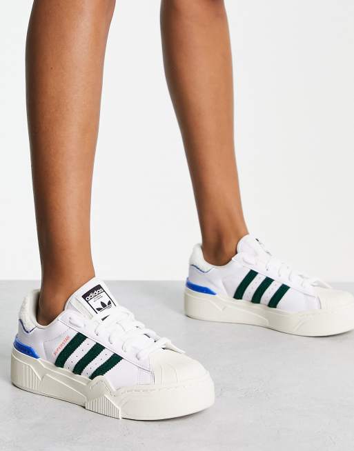 adidas Originals – Superstar Bonega 2B – Biało-zielone buty sportowe