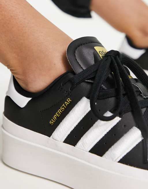 Adidas originals superstar outlet platform leather sneakers