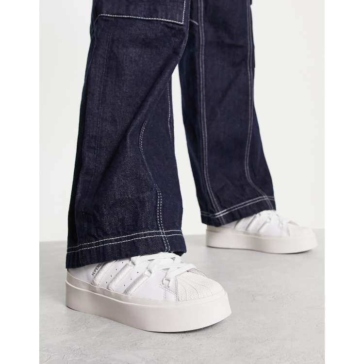 Adidas originals on sale superstar denim pants