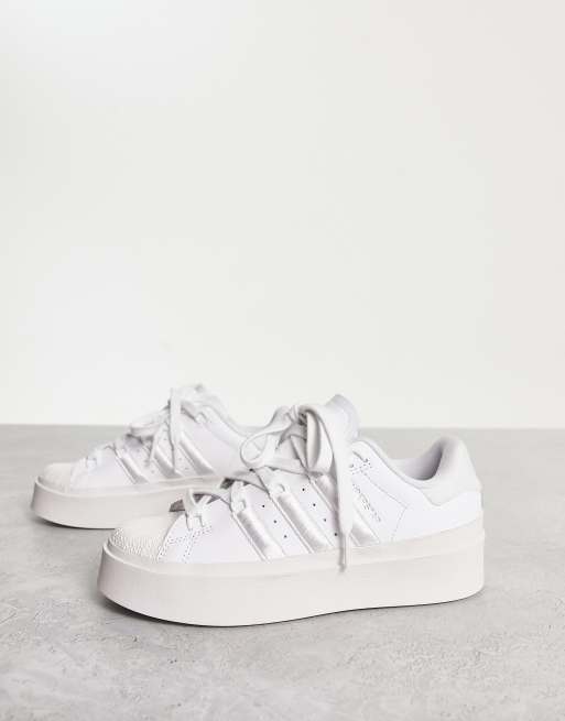 Adidas superstar platform outlet bianche