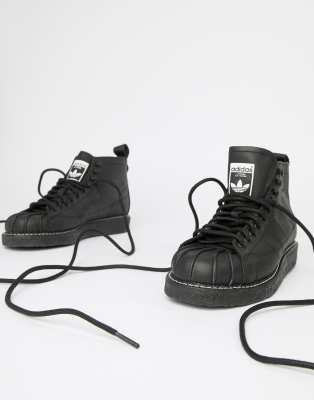 adidas Originals - Superstar Boot Luxe - Baskets - Noir triple | ASOS