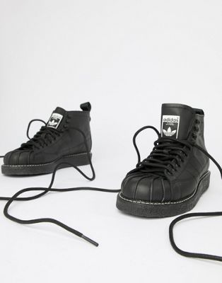 adidas Originals - Superstar Boot Luxe - Sneakers nero triplo | ASOS