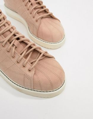 adidas originals superstar boot trainers in pink