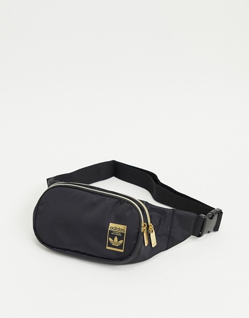 Adidas Originals superstar bumbag with gold logo black