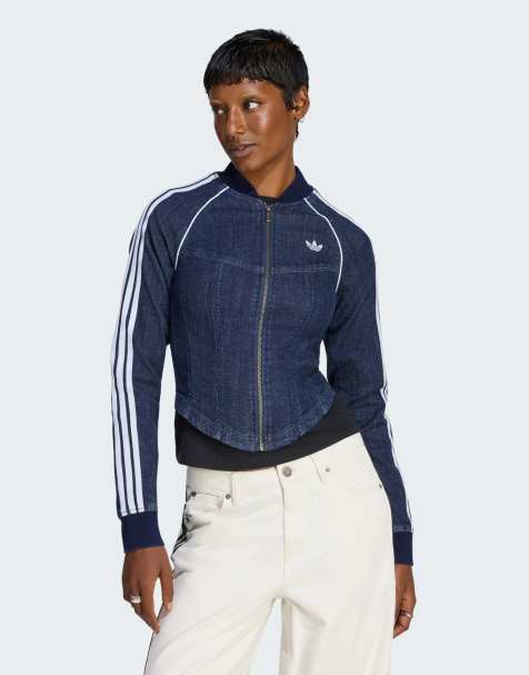adidas Originals Superstar denimkorsett tracktop i indigodenim - view 1