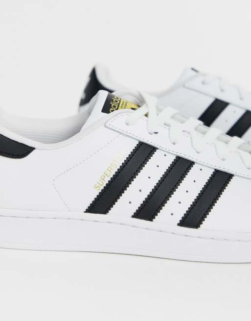 Adidas superstar 1 white black foundation women's best sale