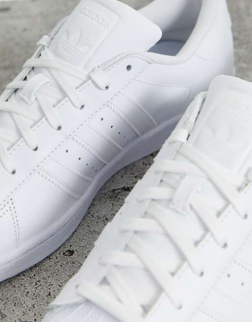 Adidas originals superstar shop foundation white trainers