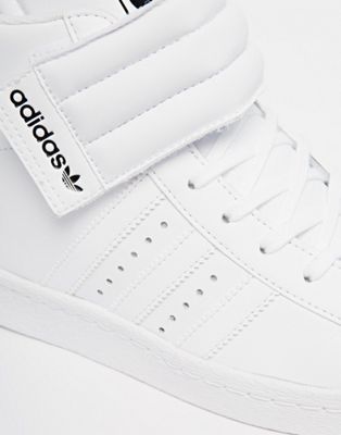 adidas originals superstar high top white trainers