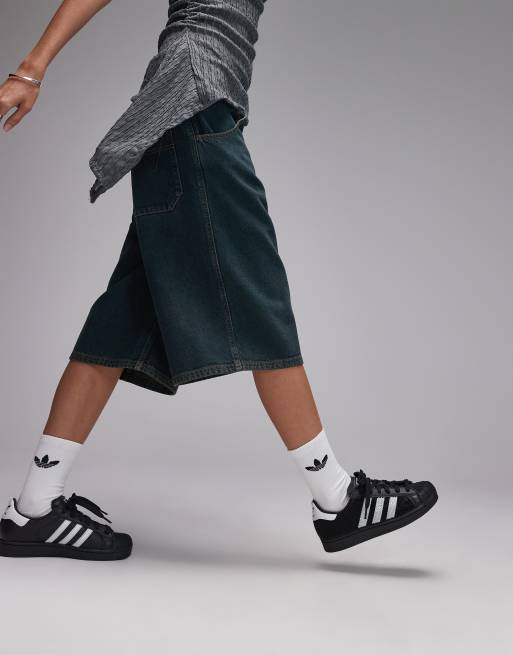 adidas Originals Superstar II beaded trainers in black and white, 5 of 5