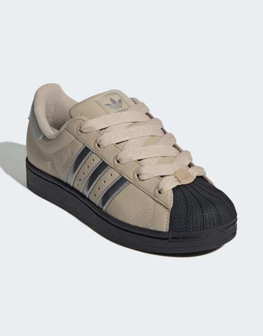 adidas Originals - Superstar II - Beige kaki/metallisk sølvfarvede sko