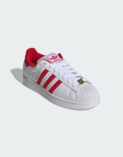 adidas Originals  Superstar II  Biao-czerwone buty sportowe | ASOS