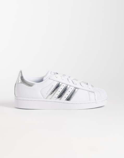 adidas Originals – Superstar II – Biało-srebrne metaliczne buty sportowe - view 1