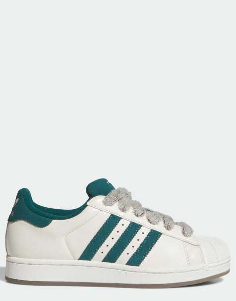 adidas Originals Superstar II buty sportowe w kolorze off white i zielonym - view 1