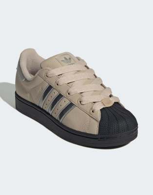 adidas Originals - Superstar II - Chaussures - Kaki taupe/argent métallisé-Vert