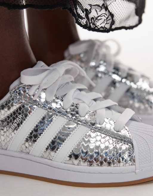 adidas gazelle silver green womens Adidas Superstar White Iridescent main image 1