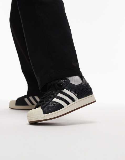 adidas Originals – Superstar II – Czarne buty sportowe o fakturze skóry krokodyla - view 1