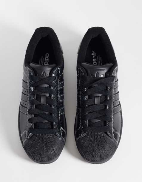 adidas Originals – Superstar II – Czarne buty sportowe we wzór skóry węża - view 1