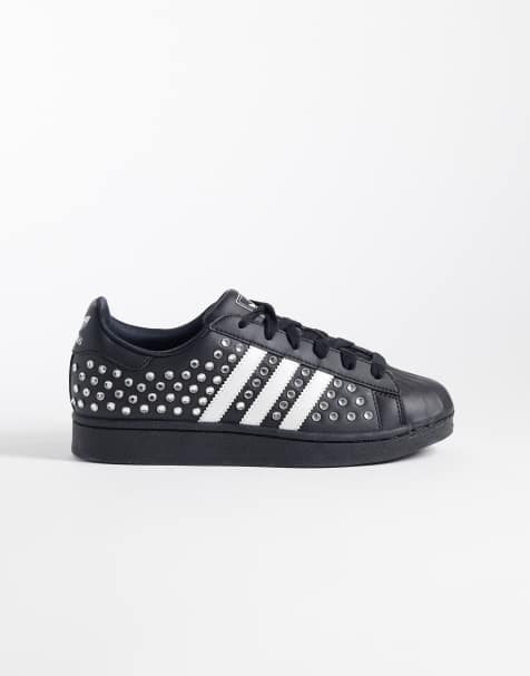 adidas Originals – Superstar II – Czarno-srebrne buty sportowe z ćwiekami - view 1
