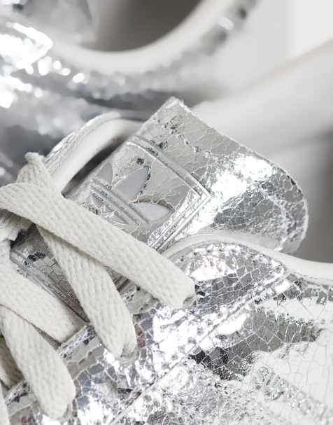 adidas Originals Superstar II lave sneakers i metallisk sølv - view 1