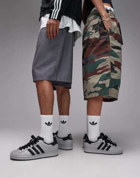 adidas Originals – Superstar II – Sneaker aus grauem und schwarzem Denim - view 1