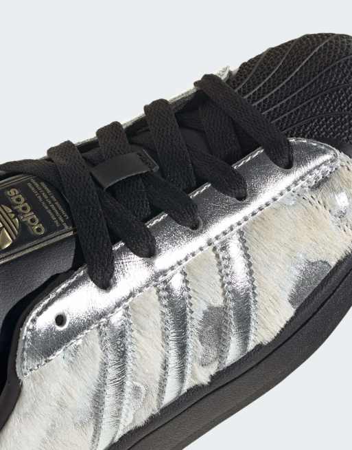 adidas Originals Superstar II Sneaker in Creme und Silber-Metallic, 4 von 4