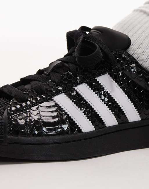 adidas Originals – Superstar II – Sneaker in Metallic-Schwarz mit Krokomuster , 5 von 5