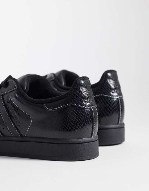 adidas Originals – Superstar II – Sneaker in Schwarz mit abgestimmtem Schlangenhautmuster , 4 von 5