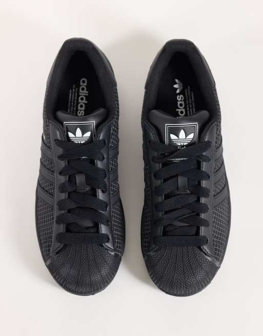 adidas Originals Superstar II Sneaker in Schwarz mit Gitterdetails, 2 von 5