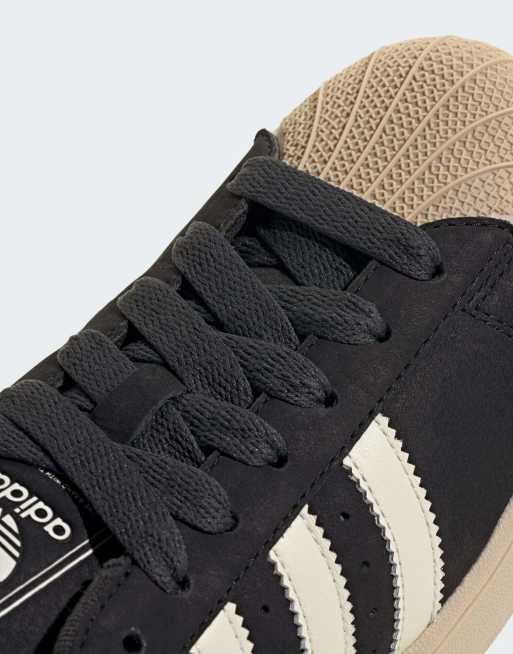 adidas Originals Superstar II Sneaker in Schwarz und Weiß mit beiger Sohle, 4 von 4