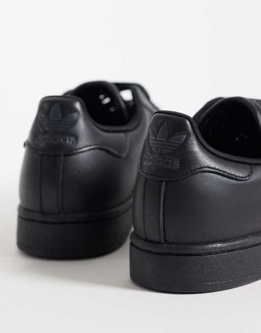 adidas Originals – Superstar II – Sneaker in Triple-Schwarz mit Webmuster-Zunge  , 2 von 5