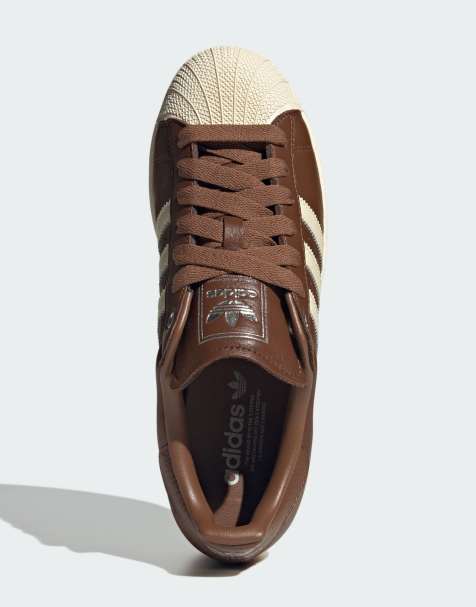 adidas Originals Superstar II sneakers i brun og creme - view 1