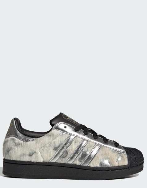 adidas Originals Superstar II sneakers i kräm och metallisk silver - view 1