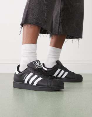 Superstar II sneakers in black and white
