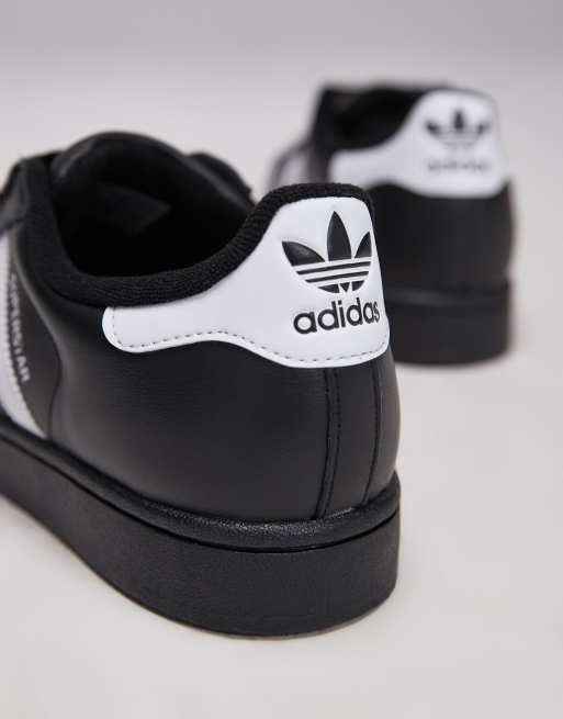 adidas Originals Superstar II sneakers in black and white