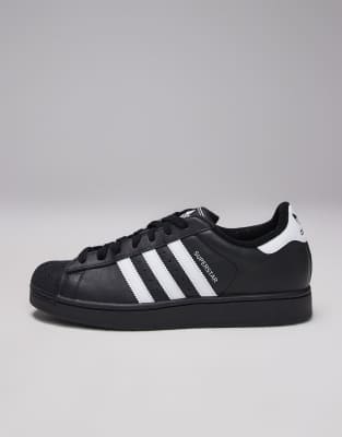 Adidas Originals Mens Adidas Superstar Ii Pony-hair Leather Low-top Trainers In Black